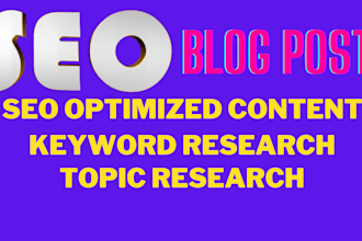 write SEO blog posts, article, and website