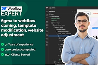 design, develop, clone, update or fix the webflow website