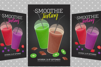 design amazing  restaurant food flyers, poster, and smoothie flyer and bar flyer