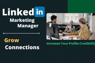 be your linkedin marketing manager to grow connections, promote, enhance, growth
