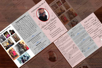 design funeral flyer,obituary and program and memorial flyer