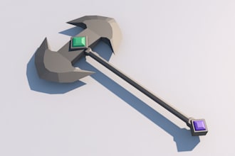 make a low poly weapon model for you