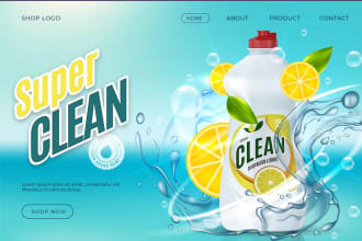 design cleaning website for office or house cleaning service
