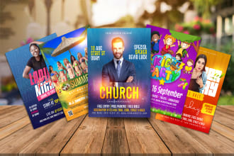 design aesthetic church, event, birthday flyer or poster