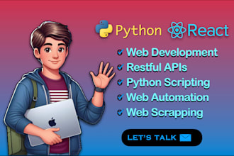 do web development with python, django, fastapi, react