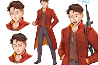 draw reference sheet for your character concept