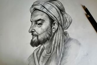provide the charcoal portrait sketches