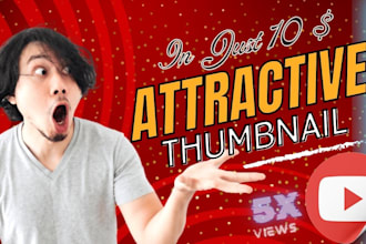 design 3 attractive thumbnails in 1 day