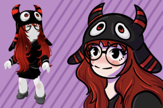 draw your roblox avatar in a cartoon style