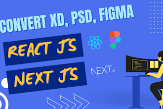 convert figma, xd and psd to react js or next js