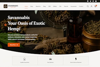 build medical or cannabis, weed, hemp, marijuana cbd ecommerce website