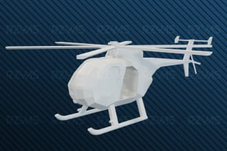 creat 3d lowpoly character, prop, building, weapon