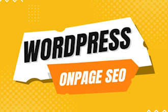 fix wordpress website onpage and technical SEO