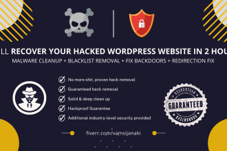recover your hacked website immediately and secure it