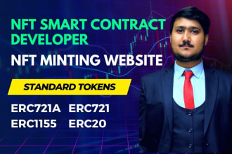develop gas optimized smart contracts, nft minting website, react landing pages