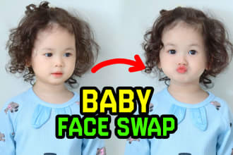 swap face, change head, fix blinking, looking away baby, add or remove people