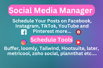 schedule posts on your social media via loomly, buffer etc