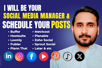 schedule posts on your social media via publer, hootsuite, loomly, buffer etc