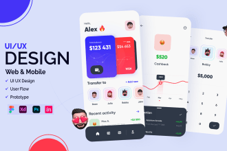 create app design ui ux or graphic with figma
