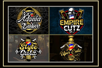 create a distinctive, barber and barbershop logo