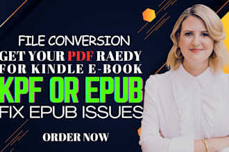 convert PDF to epub,fix epub error, amazon kpf and kindle formatting