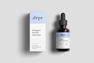 custom label and packaging design with professional mockup