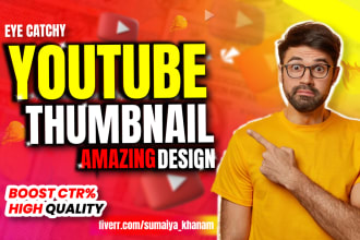 design amazing eye catchy custom viral youtube video thumbnails