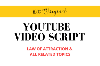 write script for the law of attraction manifesting video