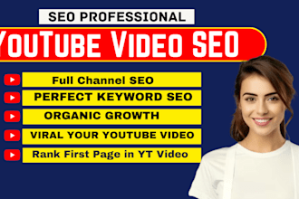 do best youtube channel SEO expert and video optimization for top ranking