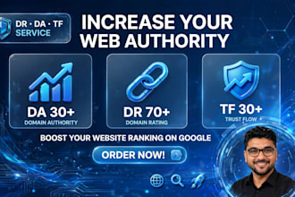 increase DR 70 da 30 tf 30 with authority backlinks