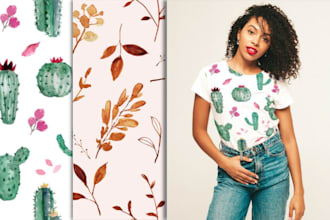 design cute seamless pattern for textile, merchandise, wrapping paper etc