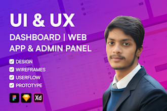 do dashboard design, web app, and admin panel