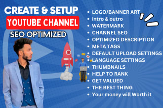 create and setup youtube channel