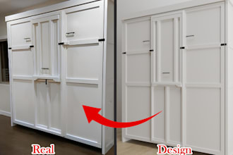 design 3d models in sketchup and render furniture