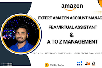 be expert amazon account manager to manage amazon store, fba virtual assistant