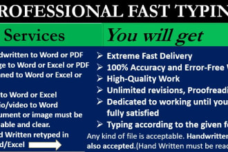 do retyped document, convert PDF to word,excel, retyped scanned documents images