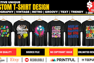 design custom unique t shirts for amazon merch on demand