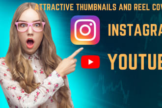 do professional instagram reels covers and youtube thumbnail design