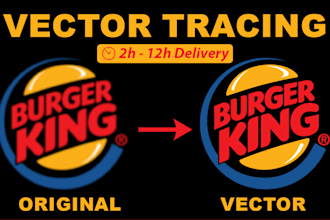 vectorize image, vector tracing, convert image or logo to vector file