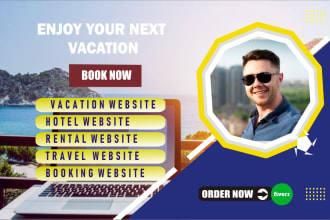 design vacation website, rental website and hotel booking website