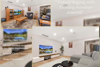 do virtual staging, professionally in a quick turnaround