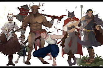 draw your dnd character art or character design