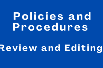 review and edit policies or manuals