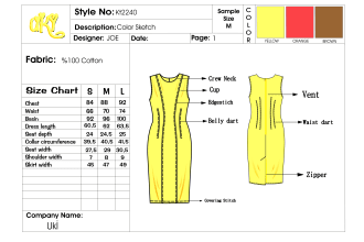 design clothing apparel technical flats sketch tech packs