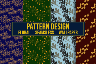 make pattern design seamless floral  background texture