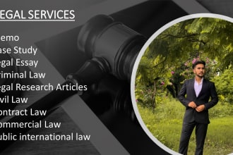 write legal research articles, essays, case study, memo