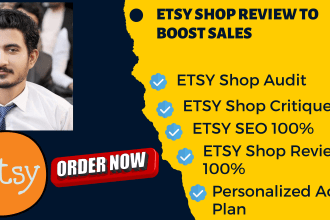 give you an etsy shop review or audit and etsy SEO to boost sales