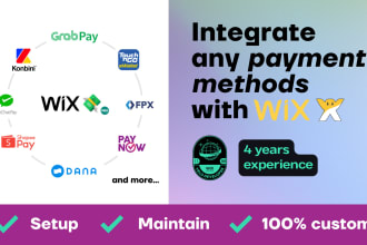 integrate third party payment methods with your wix website via API