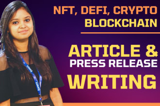 write articles on crypto, web3, nft, defi and blockchain