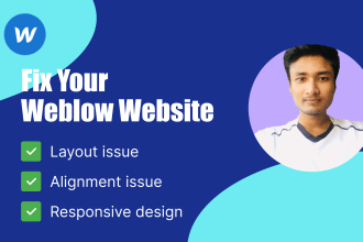 fix, redesign or optimize your webflow website issues